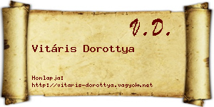Vitáris Dorottya névjegykártya